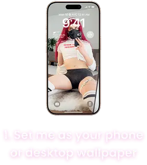 Picutre of Lily saved as iPhone wallpaper.